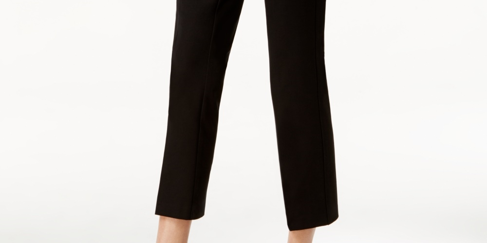 Alfani Women's Petite Cropped Pants Black Size 10 P