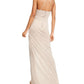 City Studios Juniors' Shimmer Halter Gown Silver Size 1