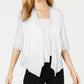 Alfani Women's Petite Open Front Cardigan White Size Petite Small