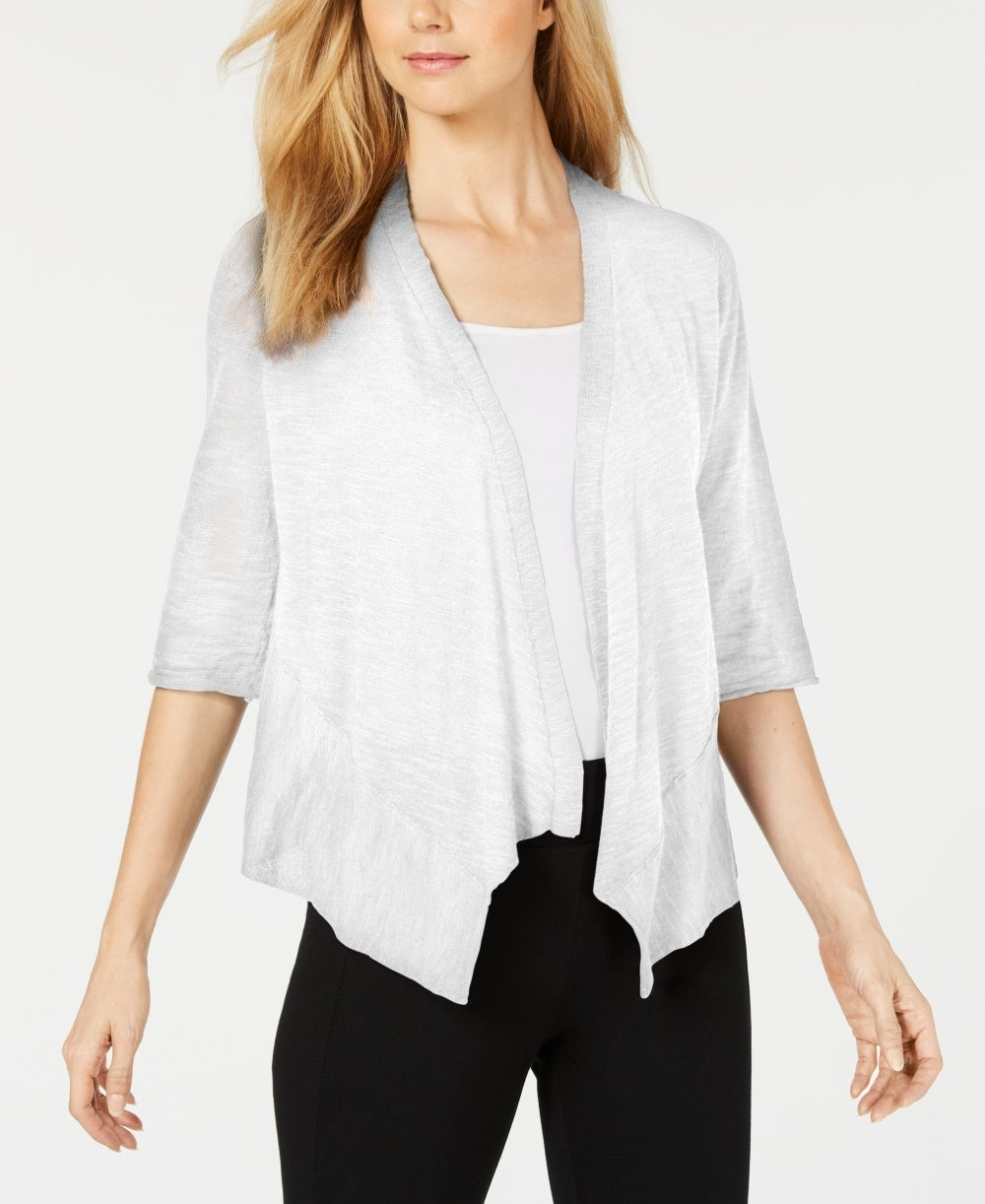 Alfani Women's Petite Open Front Cardigan White Size Petite Small