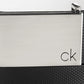 Calvin Klein Men's Textured Leather Plaque Belt Black Size 42