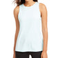 ID Ideology Women's Heathered Keyhole-Back Tank Top Blue Size Small