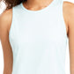 ID Ideology Women's Heathered Keyhole-Back Tank Top Blue Size Small