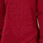 Ideology Women's Cowl Neck Fleece Pullover Sweater Red Size X-Small