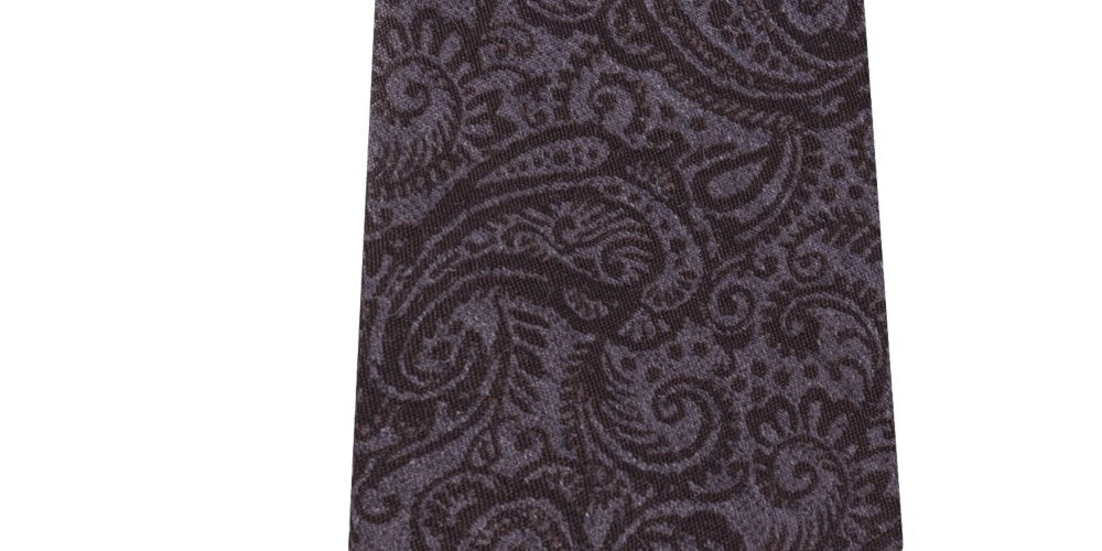 Michael Kors Men's Embossed Look Paisley Tie Brown Size Regular