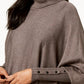 Alfani Women's Petite Turtleneck Poncho Sweater  Dark Beige Size Petite