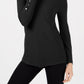 Alfani Women's Snap Detail Pullover Sweater Black Size Large