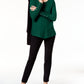 Alfani Women's Ribbed Snap-Detail Sweater Dark Green Size Small