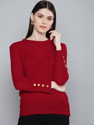 Alfani Women's Cherry Scoop Neck Ribbed Swing Sweater Red Size X-Large