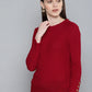 Alfani Women's Cherry Scoop Neck Ribbed Swing Sweater Red Size X-Large