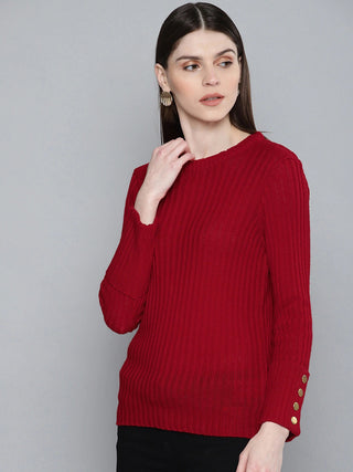 Alfani Women's Cherry Scoop Neck Ribbed Swing Sweater Red Size X-Large