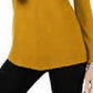 Alfani Women's Ribbed Snap Detail Sweater Yellow Size Large