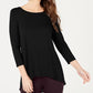 Alfani Women's Woven Back Top Black Size Extra Large