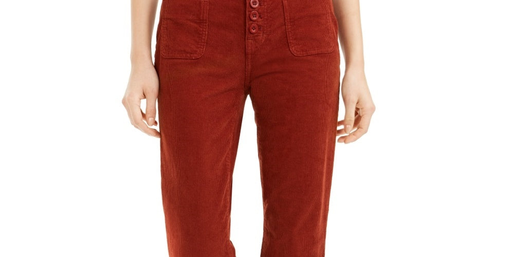 Lucky Brand Women's Ava Corduroy Mid Rise Boot Cut Jeans Brown Size 32