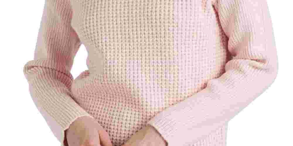 Lucky Brand Women's Waffle Knit Pullover Pink Size X-Large