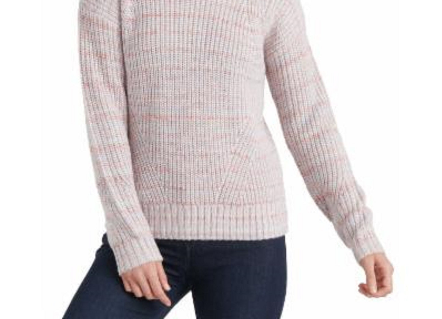 Lucky Brand Women's Marled-Knit Crewneck Sweater Pink Size Medium