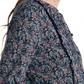 Lucky Brand Women's Floral Button Down Button Down Top Navy Size Small