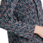 Lucky Brand Women's Floral Button Down Button Down Top Navy Size Small