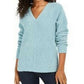 Lucky Brand Chenille V-Neck Sweater Bright Blue Size X-Large