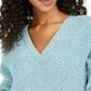 Lucky Brand Chenille V-Neck Sweater Bright Blue Size X-Large