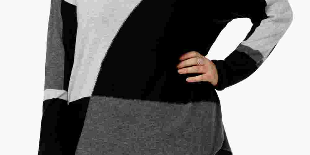 INC International Concepts Women's Long Sleeve High Low Sweater Gray Size 0X