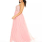 City Studios Women's Trendy Plus Size Embellished Embroidered Tulle Gown Pink Size 18W