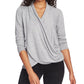 1.STATE Women's Cozy Knit Top Gray