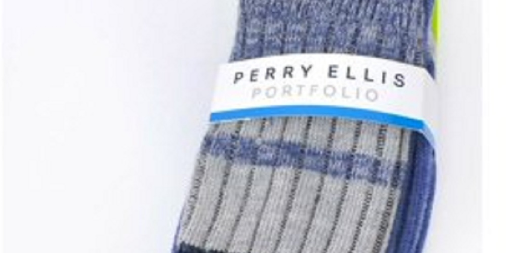 Perry Ellis Men's 3-Pk Thick Socks Warming Gray Black Size Regular