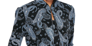 Alex Evenings Women's Printed Twinset Charcoal Size Medium