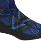 Perry Ellis Men's Microfiber Plaid Socks Black Size Regular