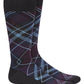 Perry Ellis Men's Microfiber Plaid Socks Navy Size Regular