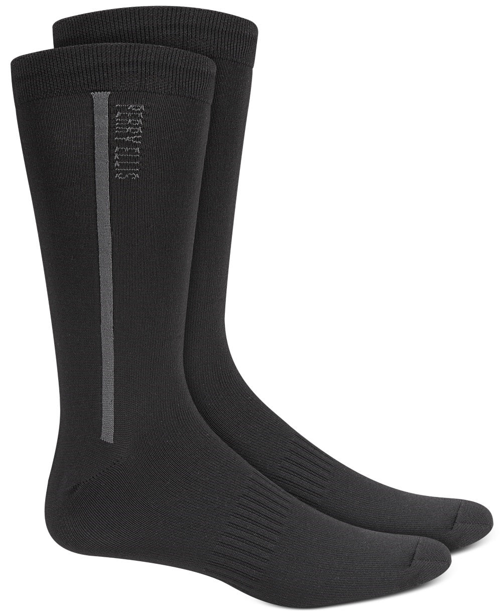 Perry Ellis Men's Logo Performance Socks Black Size Regular