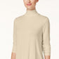 JM Women's Collection Turtleneck Top Dark Beige Size X-Large