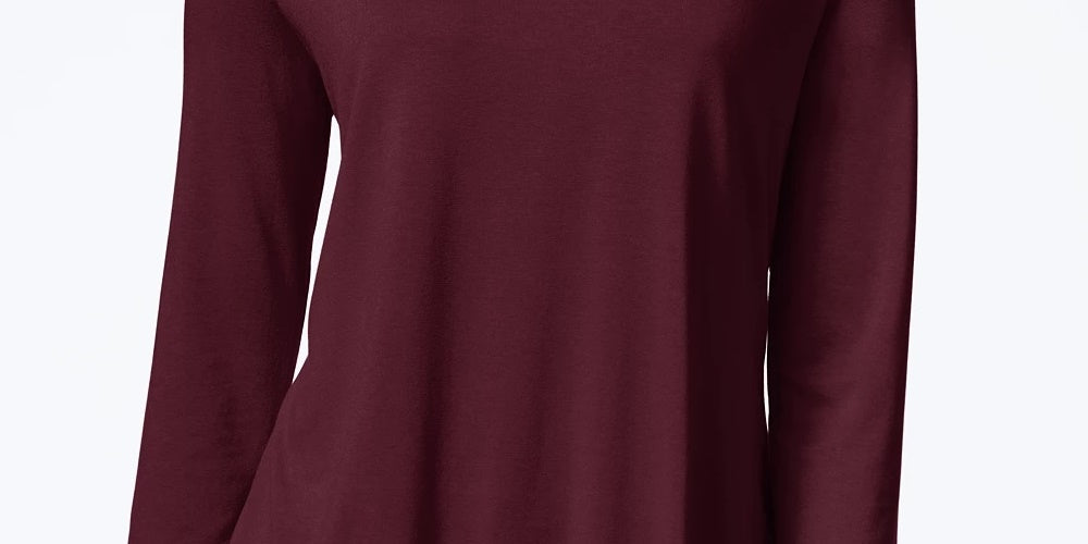 JM Collection Women's Scoop-Neck Top In Regular And Petite Pink Size Small