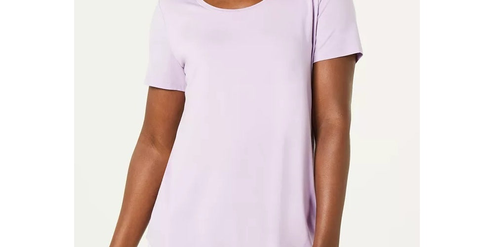 JM Collection Women's Scoop-Neck Top Purple Size Small