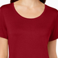 JM Collection Women's Scoop-Neck Top Medium Red Size X-Small