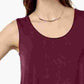 JM Collection Women's Scoop Neck Tank Top Red Size X-Small