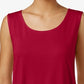 JM Collection Women's Scoop Neck Tank Top Red Size Medium