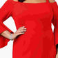 R & M Richards Women's Off The Shoulder Flared Sleeve Dress Red Size 16W