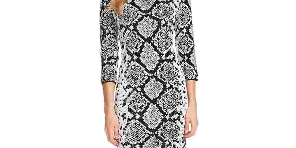 vince-camuto-womens-snakeskin-print-jacquard-sheath-dress-grey-size-large