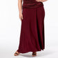 R & M Richards Women's Plus Size Ruched Gown Dark Red Size 18