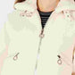 Collection B Junior's Faux Fur Teddy Bomber Jacket White