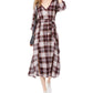 American Rag Juniors'' Plaid Maxi Shirtdress Red Size Large