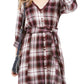 American Rag Juniors'' Plaid Maxi Shirtdress Red Size Large