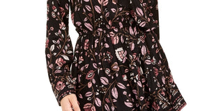 American Rag Junior's Ruffle Trimmed Dress Black Size Small