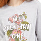 Rebellious One Juniors' One Planet Graphic T-Shirt Gray Size X-Large