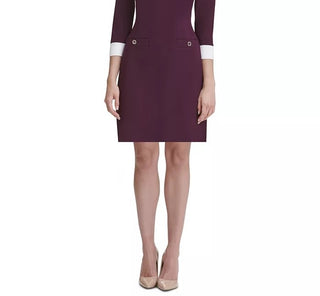 Tommy Hilfiger Women's Collared Shift Dress Purple Size 14