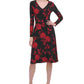 Tommy Hilfiger Women's Floral Print Fit & Flare Dress Black Size 10