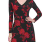 Tommy Hilfiger Women's Floral Print Fit & Flare Dress Black Size 10