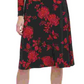 Tommy Hilfiger Women's Floral Print Fit & Flare Dress Black Size 10